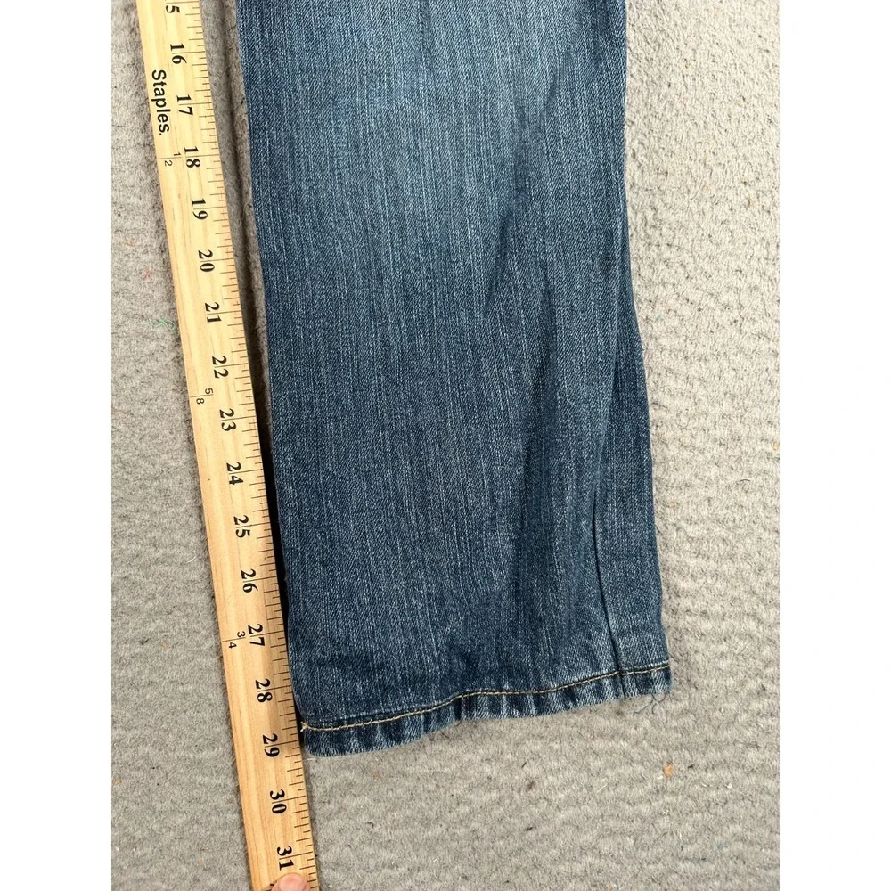 Request Jeans Men 41x29 Blue Denim Straight Casual Western Dark Wash Flap Pocket